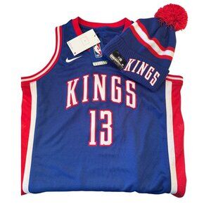 Sacramento Kings Keegan Murray Size Large 14/16 Basekball Tank #13 NWT Knit Hat